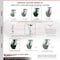 Service Caster 6 Inch Green Poly on Cast Iron Caster Set with Roller Bearing 2 Brakes 2 Rigid SCC-35S620-PUR-GB-SLB-2-R-2 - alternate 7